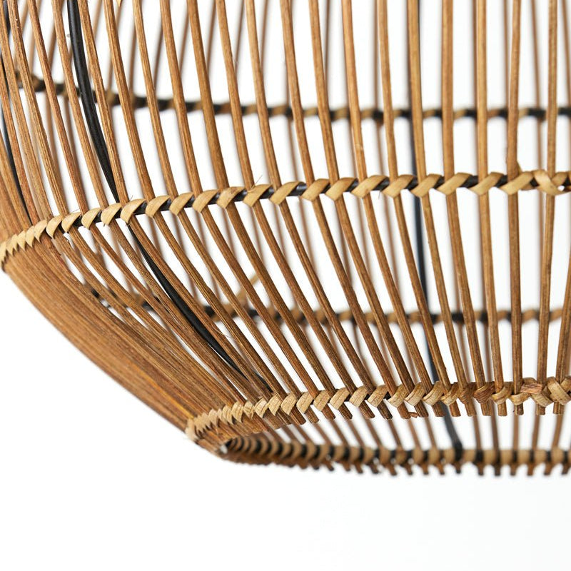 Dark Rattan Hanging Lamp - 2950618 - Uneeka
